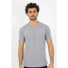 Moda Şahsenem Moda Erkek Sıfır Yaka Gri Penye Atlet