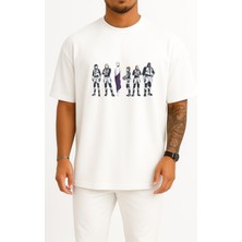 Bahriyeli Collection Oversize Godzılla Metphies Yuko Tani Anime Göğüs Tasarımlı Unisex T-Shirt