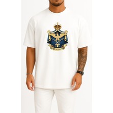 Bahriyeli Collection Oversize Iași Athenaeum Bucharest Göğüs Tasarımlı Unisex T-Shirt
