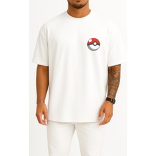 Bahriyeli Collection Oversize Umbreon Cep ve Sırt Tasarımlı Unisex T-Shirt