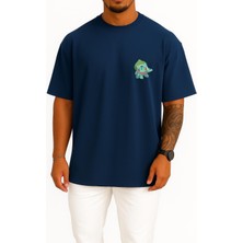 Bahriyeli Collection Oversize Bulbasaur Wikia Cep Baskılı Unisex T-Shirt