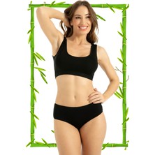 Hrnzafer Tekstil 2'li Paket Bambu Yüksek Bel Kadın Bato Külot (Q-En 906)