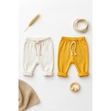 Kiddy Boo 2li Set Premıum Alt Eşofman %100PAMUK 0-3AY/3 Yaş Arası Kız Erkek Bebek Unisex