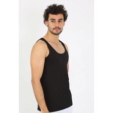 Moda Şahsenem Moda Erkek Penye Siyah Atlet