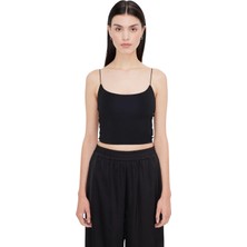 Mamayaga Kadın Askılı Spor Şık U Yaka Crop Top Curve Büstiyer Bluz