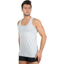 Moda Şahsenem Moda Erkek Penye Atlet Gri
