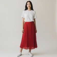 Eren Style Pileli Beli Lastikli Şifon Etek(95 Cm)-(38-50)