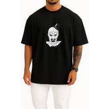 Bahriyeli Collection Oversize Terrifier Göğüs Baskılı Unisex T-Shirt