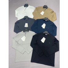 Laviva Fashion Bisiklet Yaka Iki Iplik Sade Tshirt