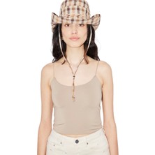 Mamayaga Kadın Askılı Spor Şık U Yaka Crop Top Curve Büstiyer Bluz