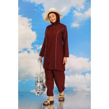 Moda Şahsenem Moda Kadın Tam Tesettür Bordo Mayo
