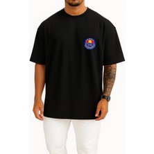 Bahriyeli Collection Oversize Tcg Gemlik Seyir Temalı Cep ve Sırt Tasarımlı Unisex T-Shirt