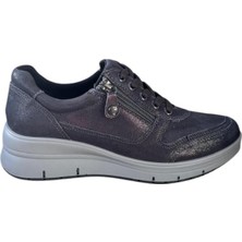 İmac Mac Priscilla Geniş Kalıp Imac-Tex Kadın Fermuarlı Bağcıklı Dolgu Topuk Spor Ayakkabı 856160