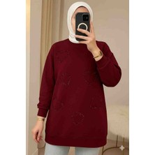 Azram Pul Detaylı Tunik Bordo