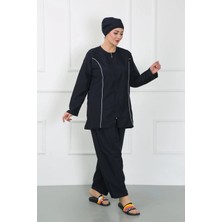 Moda Şahsenem Moda Büyük Beden Tesettür Büyük Mayo Lacivert