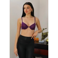 Moda Şahsenem Moda Kadın Destekli Balenli Sütyen Mor