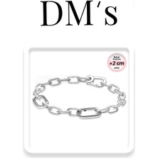 DMs Silver Ince Me Halka Gümüş Bileklik