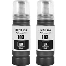 Oratek Epson 103 Ecotank  L1110 Uyumlu 2 Adet Siyah Muadil Mürekkep 70ML