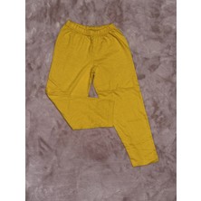 Zengezur Mall Nrzsnt 2-8 Yaş Erkek Çocuk Pijama Beli Lastikli Düz Renk Hardal (Beden: 4)