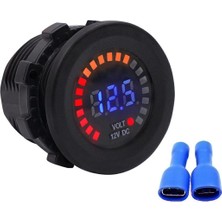 Deste Elektronik 5-15V Evrensel Araba Akü Voltaj Ölçer Kamyon Tekne Motosiklet Dijital Ekran Voltmetre Ölçme Aracı