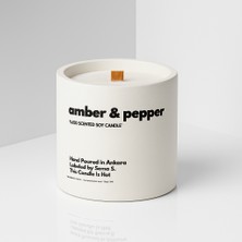 Basement : Amber & Pepper : Modern Beyaz Beton Mum (Amber, Karabiber, Tonka, Sedir)