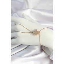 Dktt 316L Çelik Gold Renk Zincirli Dönen Yonca Figürlü Şahmeran - TJ-SN653