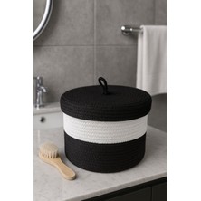 Naspar 12 Li Kapaklı Tuvalet Kağıdı Sepeti, Çok Amaçlı Sepet, Düzenleyici, Depolama Kutusu, Kirli Sepeti