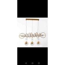 Roza Kuzey Yemek Masası 85/80 3 Renk Modern Ledli Avize