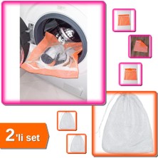 Hereveoyuncak Turuncu Fermuarlı Ayakkabı Yıkama Filesi 36X36 cm + Perde Yıkama Filesi 60X80 cm - 2li Set F9N6J1