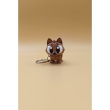 Rodopiva Alman Kurt Köpeği -  Hareketli Anahtarlık Çanta Süsü Charm (Alman Kurdu)