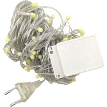 Dktt 10 M 100 Led Damla Uçlu Led Işık Beyaz Işık Şeffaf Kablo