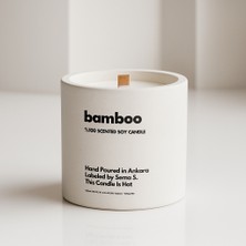 Basement : Bamboo : Modern Beyaz Beton Mum (Limon Çiçeği, Şampaka, Sedir, Lime)