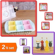 Hereveoyuncak 6 Bölmeli Kahvaltılık Lüx + 2 Adet Mevlana Rumi Yağdanlık Sirkelik Sosluk 250 ml - 2li Set F2P9N3