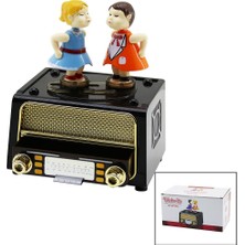 Marsilyan Müzikli  Dekoratif  Nostaljik Radyo - Dans Eden Çocuklar - Takı Kutusu (4940)