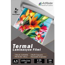 ArtMaster A5 Parlak Laminasyon Filmi 10 Lu 1 Paket 125 Mikron Pvc Kaplama Laminasyon Kaplama Poşeti 10 Adet
