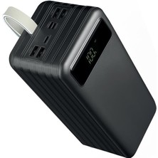 Powerway TX80 Dijital Göstergeli  Işıklı Orjinal 80000 Mah Kablolu Powerbank