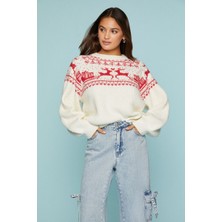 F21 Fair Isle Bisiklet Yaka Kazak