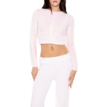 F21 Yumuşak Örgü Crop Kazak