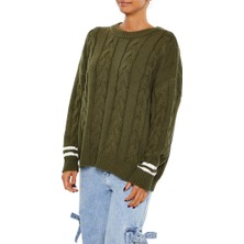 F21 Çizgili Triko Kazak