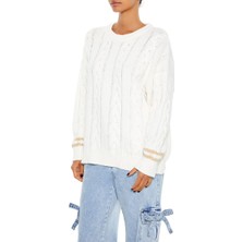 F21 Çizgili Triko Kazak