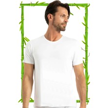 Hrnzafer Tekstil Bambu Erkek Kısa Kol V Yaka Atlet Fanila (Q-En 603)