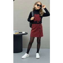 Kokoş Bebek Kokoş Bebe Yonca Desenli Kız Çocuk Etekli Takım - 2/10 Yaş - 31572