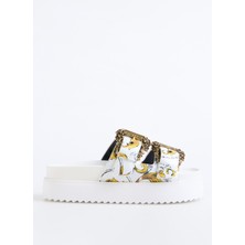 Versace Jeans Couture 78VA3SM1 Beyaz Kadın   Terlik