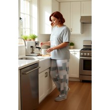 FRM Kadın Ayıcık Baskılı Kareli Pijama Takımı Fonksiyonel Dayanıklı Kaliteli Konforlu Estetik Şık
