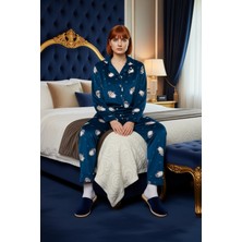 Ersefa Kadın Penguen Desenli Polar Pijama Takımı Fonksiyonel Dayanıklı Kaliteli Konforlu Estetik Şık