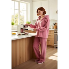 FRM Kadın Sevimli Kulaklı Kapüşonlu Pijama Seti Fonksiyonel Dayanıklı Kaliteli Konforlu Modern