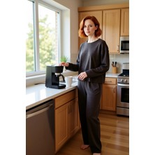 FRM Kadın Kaşkorse Örme Relaxed Fit Pijama Takımı Fonksiyonel Dayanıklı Kaliteli Konforlu Spor