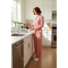 FRM Kadın Viskon Pijama Gömlek Pantolon Takımı Fonksiyonel Dayanıklı Kaliteli Konforlu Estetik