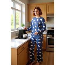 FRM Kadın Ekose Desenli Pijama Takımı Bisiklet Yaka Fonksiyonel Dayanıklı Kaliteli Konforlu Şık