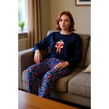 PayBuy Kadın Yılbaşı Temalı Bisiklet Yaka Düşük Kol Pijama Takımı Fonksiyonel Dayanıklı Kaliteli Şık